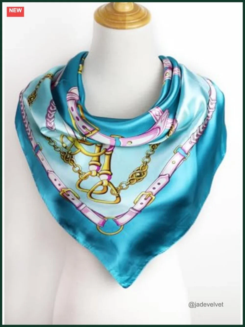 Satin Head Scarf for Women Silk-Like Square Scarf 35x35